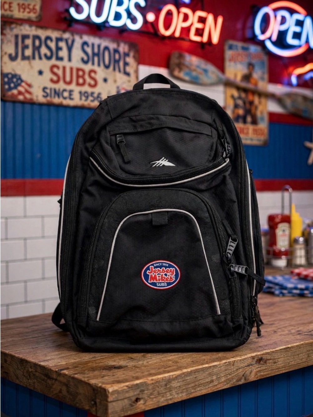 Jersey Mike’s branded High Sierra Black Backpack